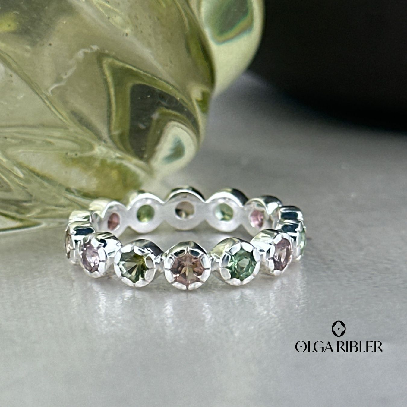Olga Ribler Anelli: Memory Ring -Turmalinen  -  Sterling Silber 925 - Grösse 56 – Nuovo (secondo la descrizione) da Luzern venduto da Schmuckoutlet 7