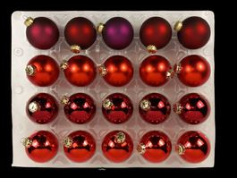 NOÉL Set (x20) Weihnachtskugeln Rot