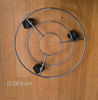 Untersetzer mit Rollen D 28.5 cm aus Chrom, für Pflanzen