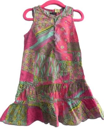 Gr. 104 / 110 Sommer Kleid bunt von IKKS Achsel 30cm L57cm