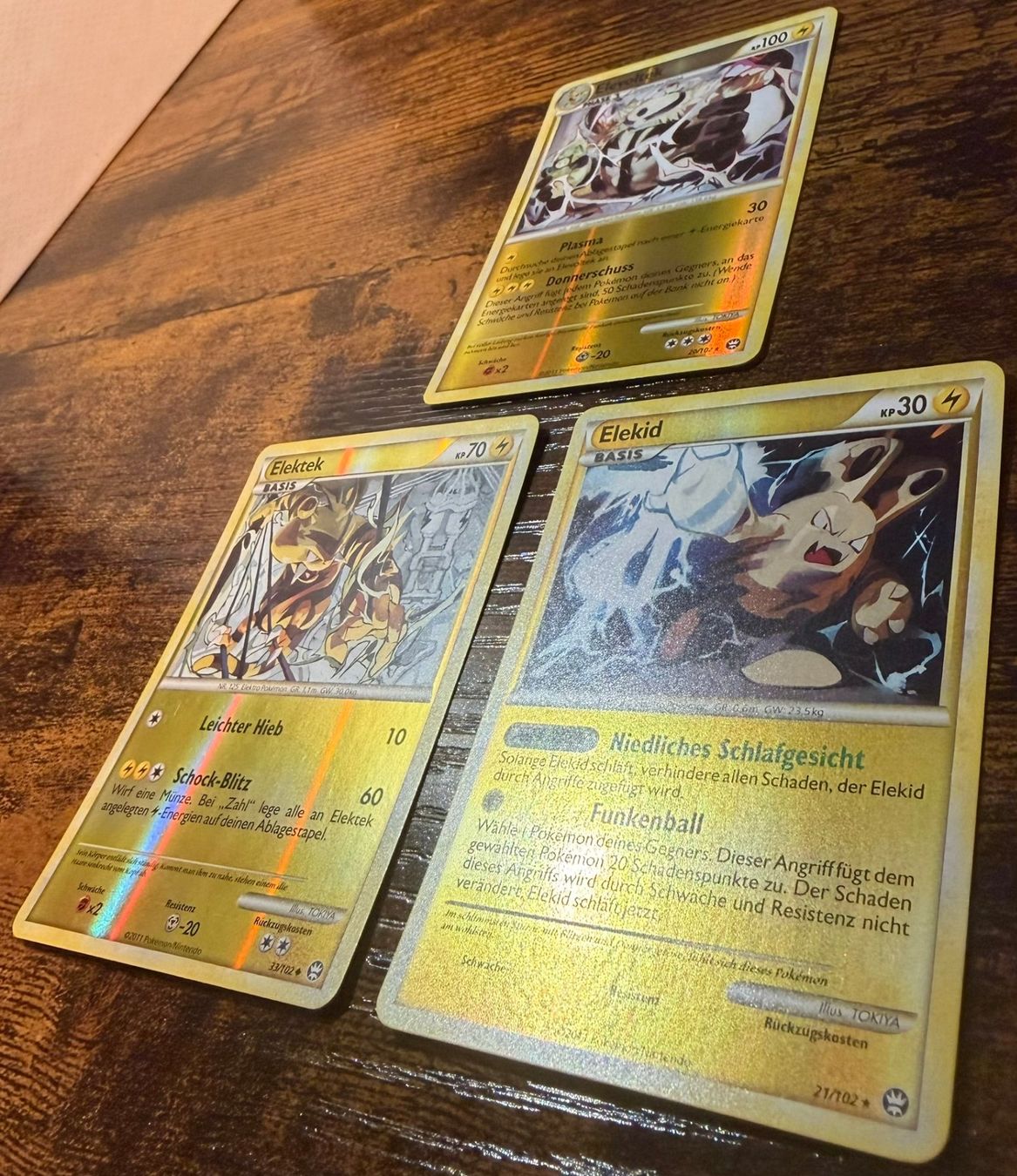 Pokémon Carte collezionabili: Elevoltek, Elektek & Elekid Reverse Holo / 20, 33 & 21 – Usato da Zürich venduto da PEACECOCOON 1
