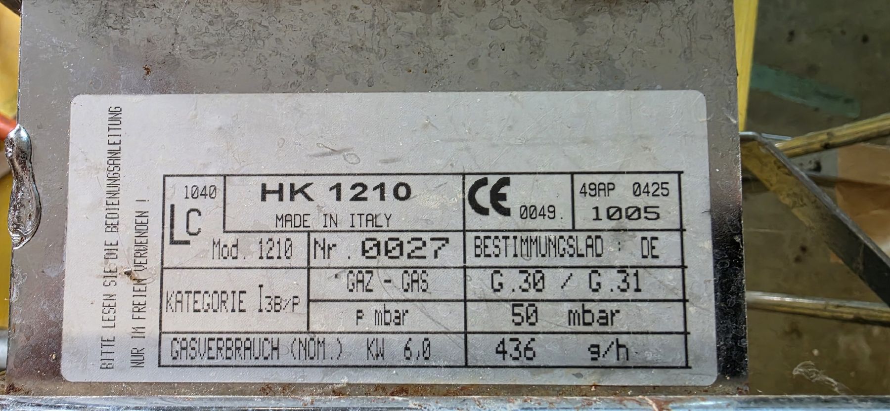 Elettrodomestici da cucina: Gaskocher 6kW – Usato da Niederönz venduto da Bajo7 2
