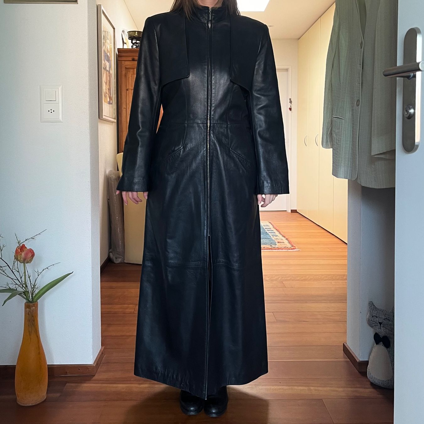 Mugler Cappotti: Mugler Leder Mantel – Usato da Zug venduto da saskia-chiara 9