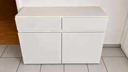 Sideboard weiss mit zwei Schubladen und zwei Türen