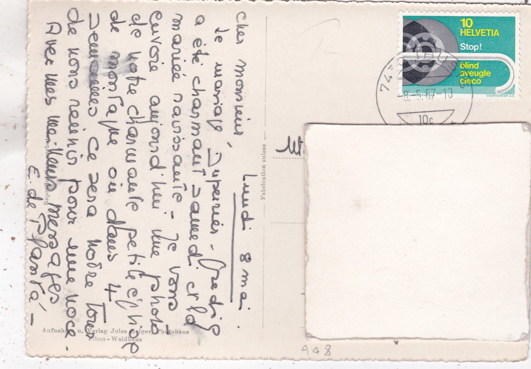 Cartes postales: Kirchlein vom Masein 1967 – D'occasion à Herisau par Lisegrat2008 1