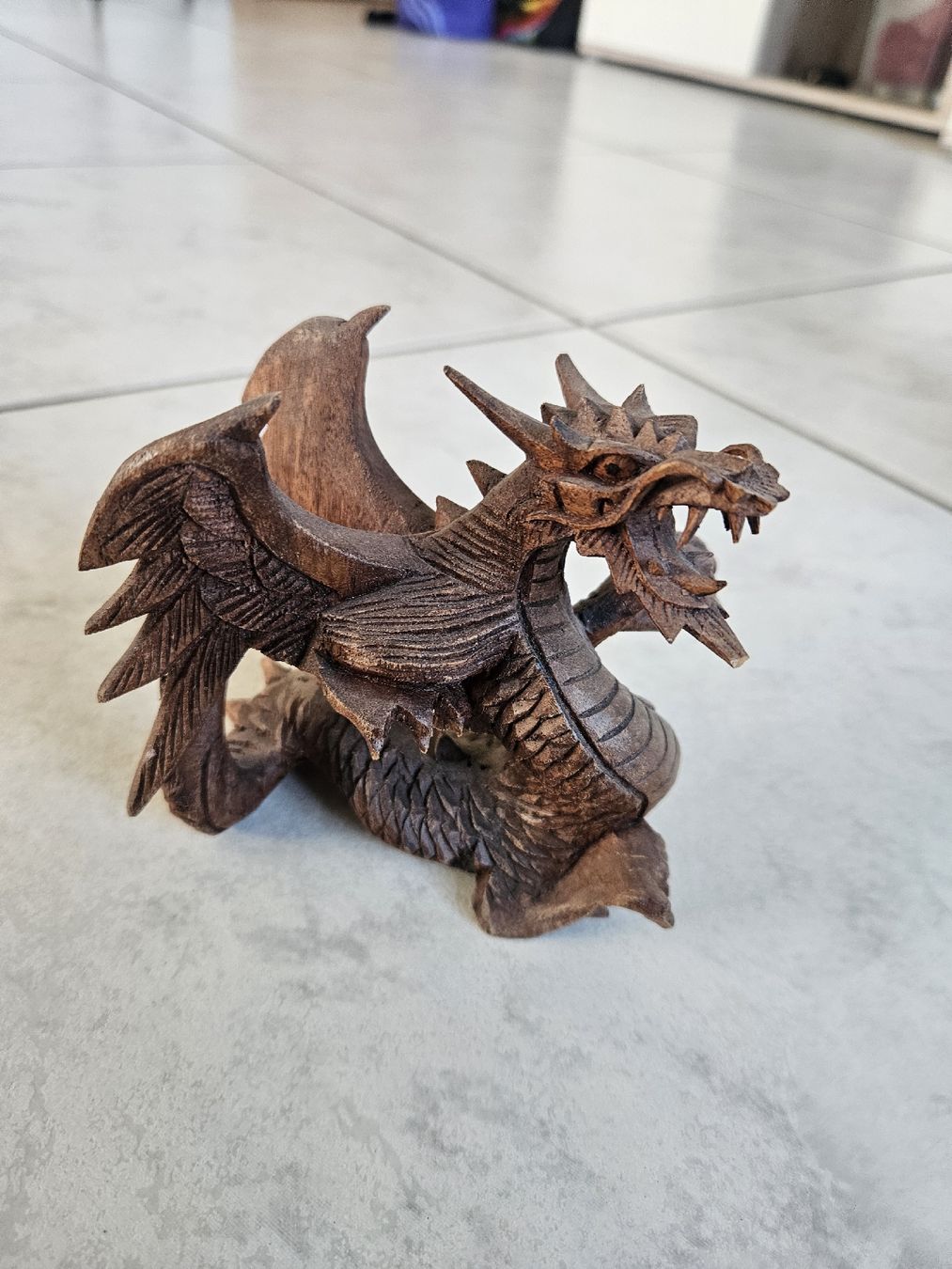Figuren: Drachen Figur aus Holz geschnitzt  – Neu (gemäss Beschreibung) aus Aristau von Fr3aKy 1