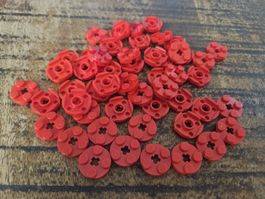 lego 4032 lot de 50 pièces Red Plate, Round 2 x 2 with Axle