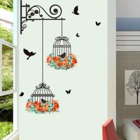 Autocollant mural coloré à motif oiseaux