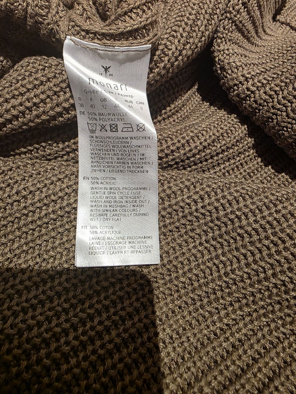 Monari Maglioni & Felpe: Monari Strickpullover, Olivgrün, Grösse 38, Top Zustand – Usato da Laufenburg venduto da may_r2st 4