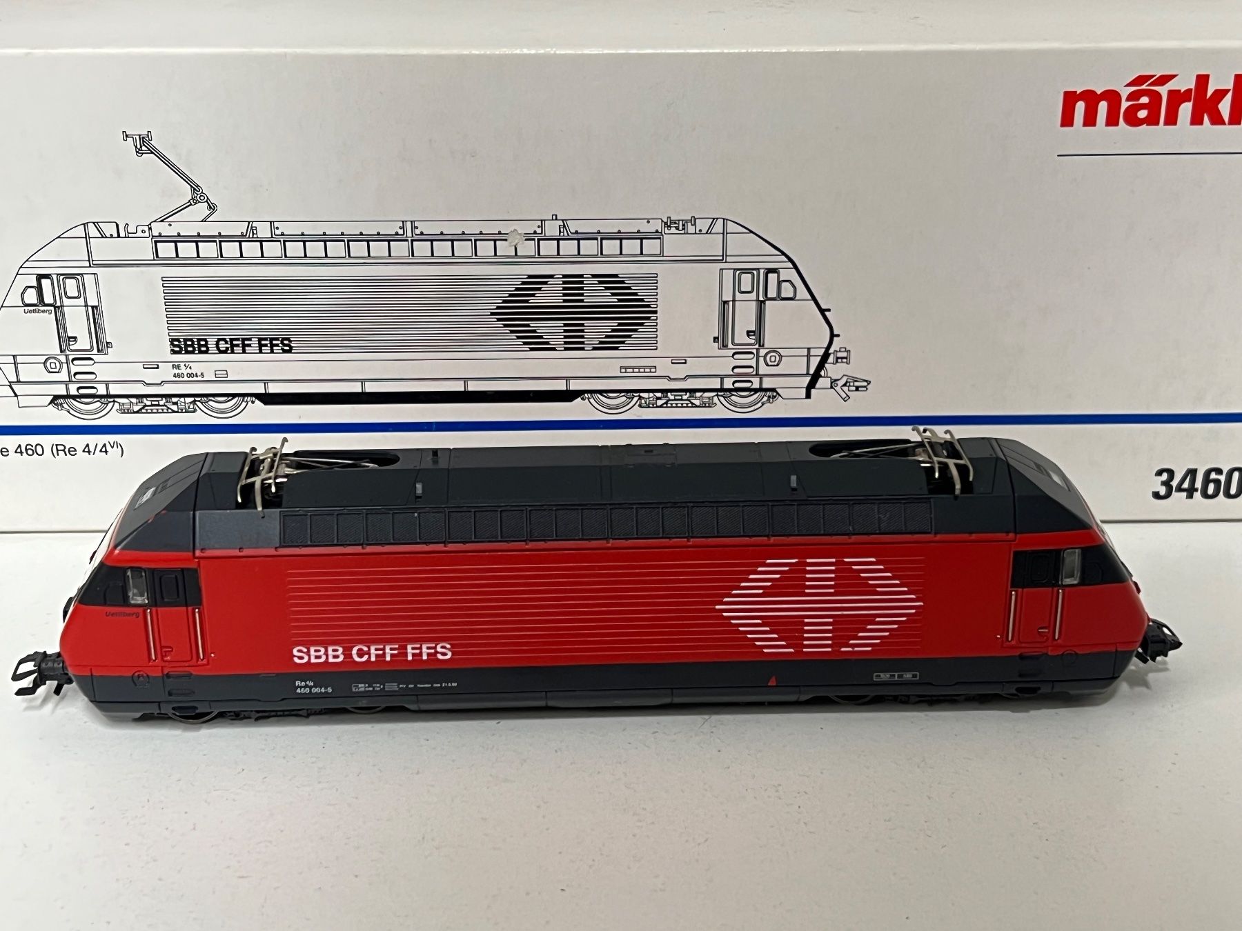 Märklin Modellini di ferrovie: Märklin SBB CFF FFS Re 460 3460 H0 AC – Usato da Geroldswil venduto da TopTrain54 2