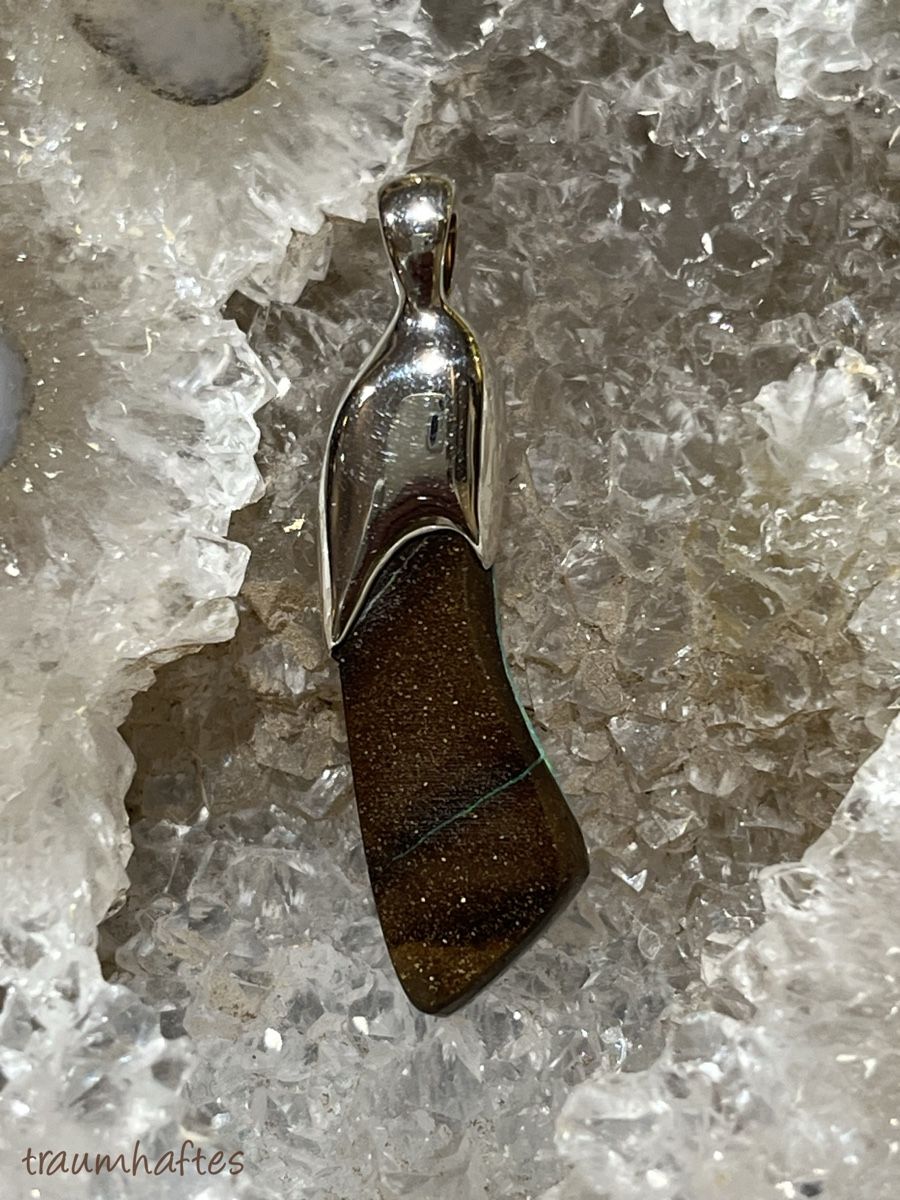 Ciondoli: Opal - Anhänger - Boulder mit 925er Silberfassung – Nuovo e nell'imballaggio originale da Thun venduto da Traumhaftes 4