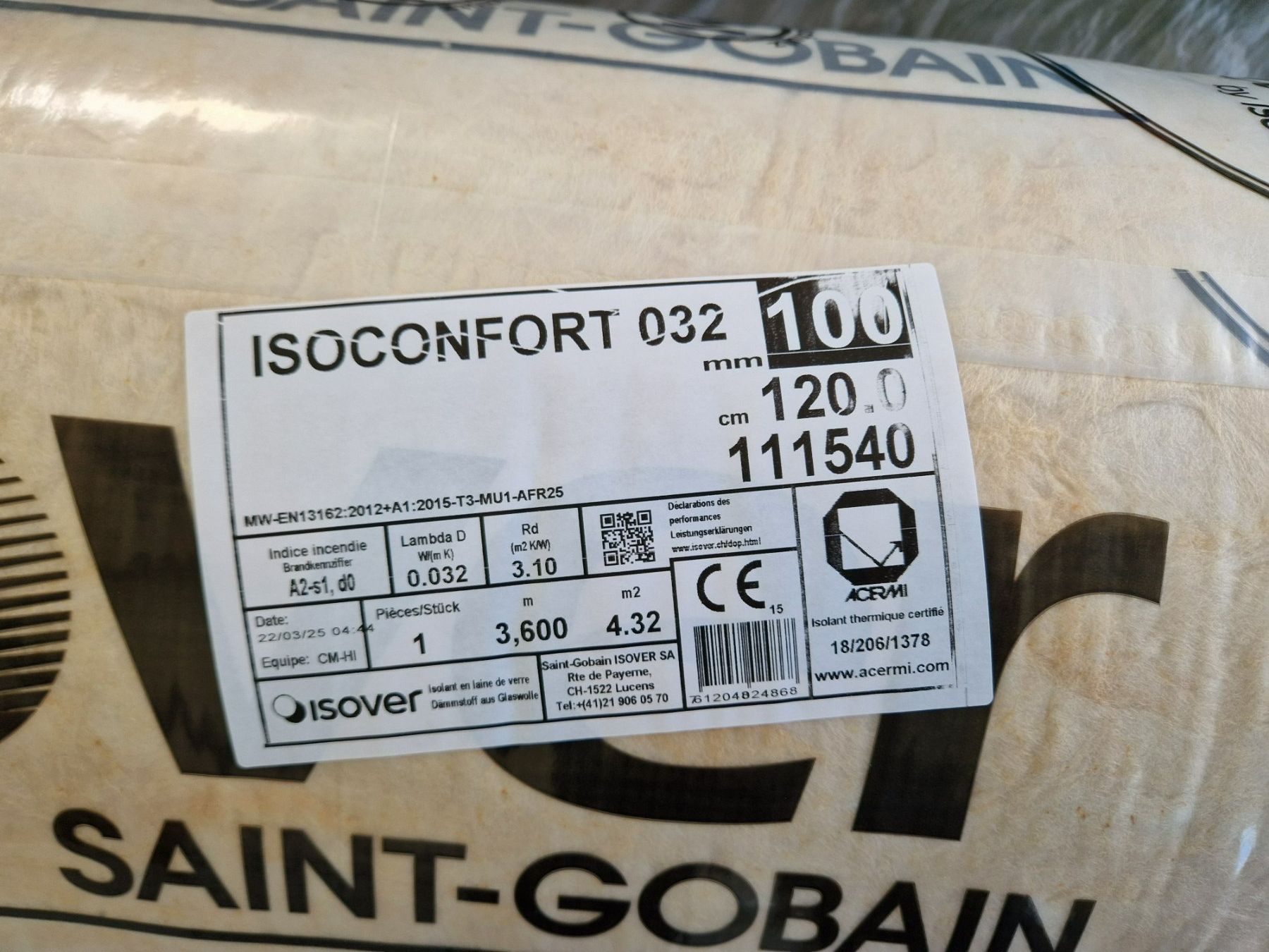 Matériau de remplissage: Isover Isolation Isoconfort 032 – Neuf (Voir description) à Eriz par kilian010 1