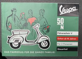 Piaggio Vespa 50N Faltprospekt Original