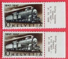 WE92) 278a,b, Schnellzugsdampflok beide Farben postfrisch