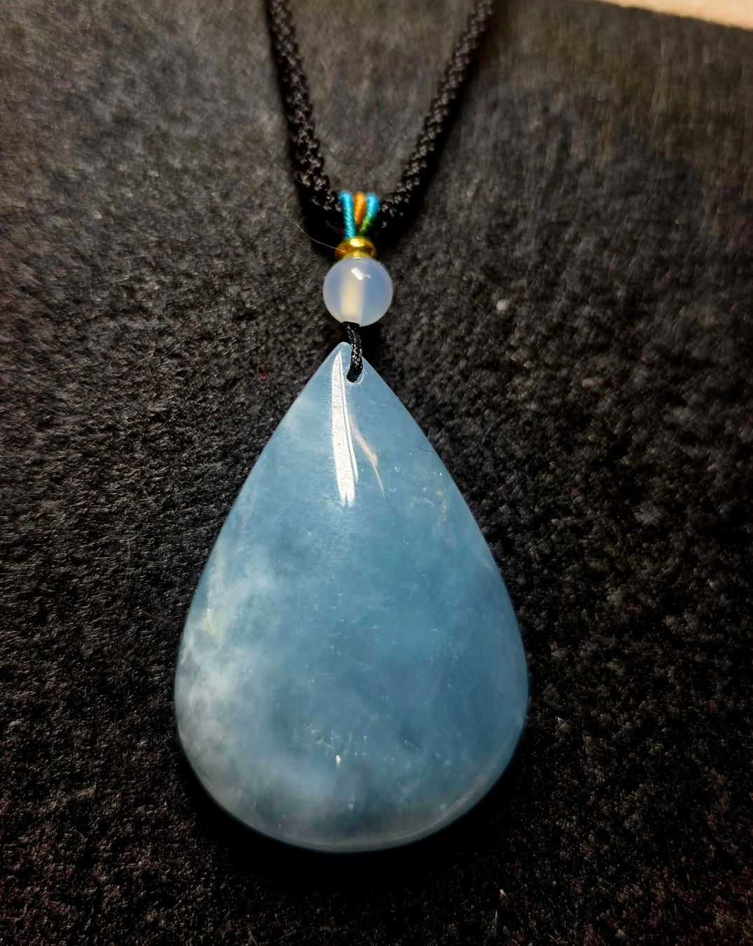 Minerali & Pietre curative: Aquamarin an Kordelkette – Nuovo e nell'imballaggio originale da Matzingen venduto da Shay_Crystalz 1