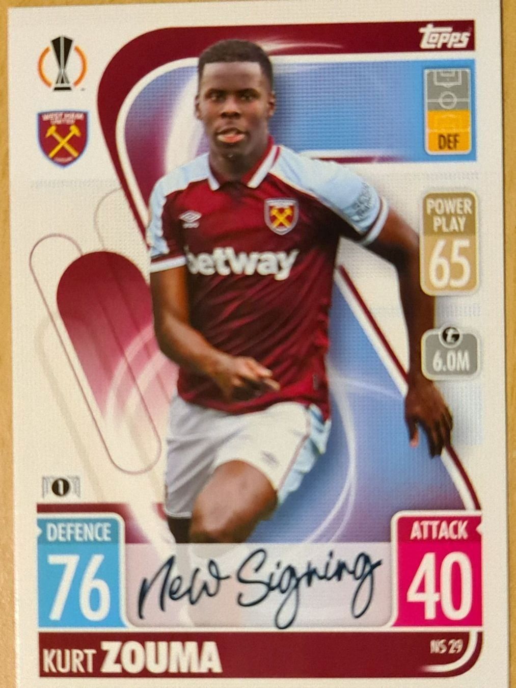 Topps Sammelbilder & Trading cards: Topps Match Attax NS 29 – Gebraucht aus Dintikon von Prime-shop