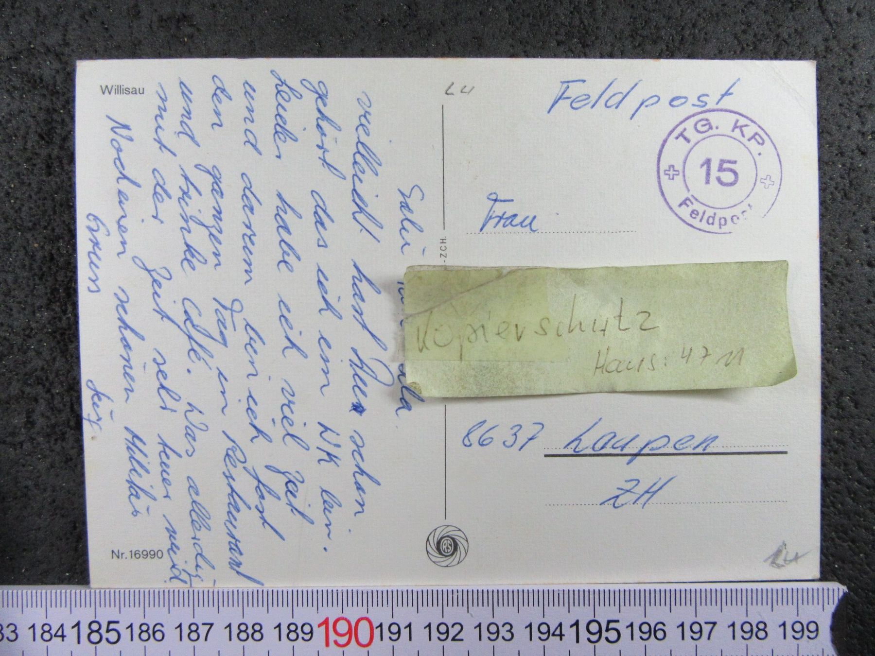 Ansichtskarten: WILLISAU LU AK FELDPOST – Gebraucht aus Ettingen von Hausi4711 1
