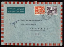 Flugpostbrief nach den USA. 75 Rp.