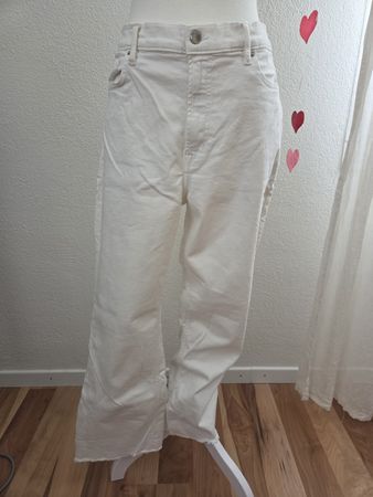 Mango Denim, weisse Jeans, Gr. 44, Sommer
