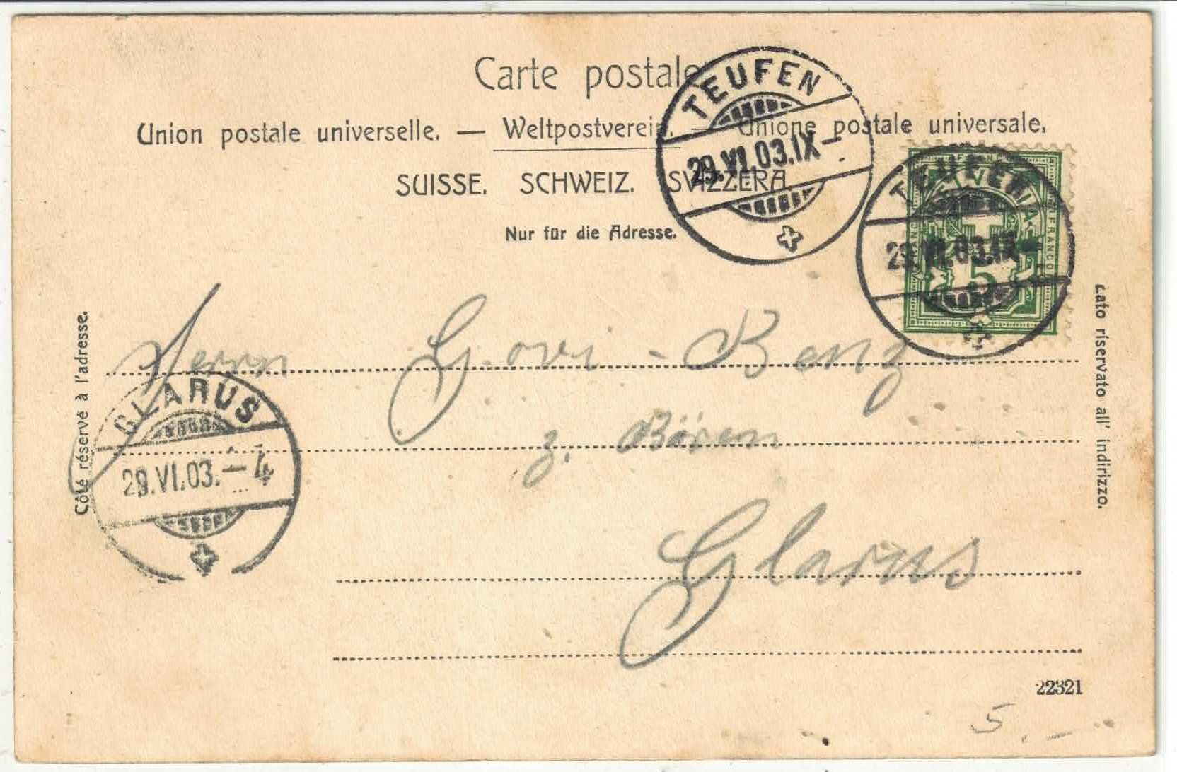 Cartoline postali: Teufen - Generalansicht – Usato da Ettingen venduto da Kartenplanet 1