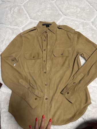 Ralph Lauren Hemd Wildleder beige Grösse 4