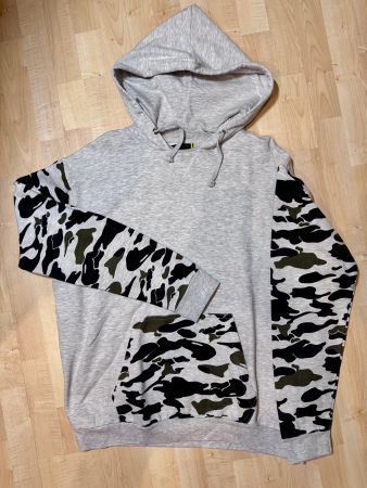 Herren Hoodie - Grau / Camouflage