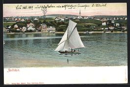 Zollikon, Segelboot auf dem See, Blick a