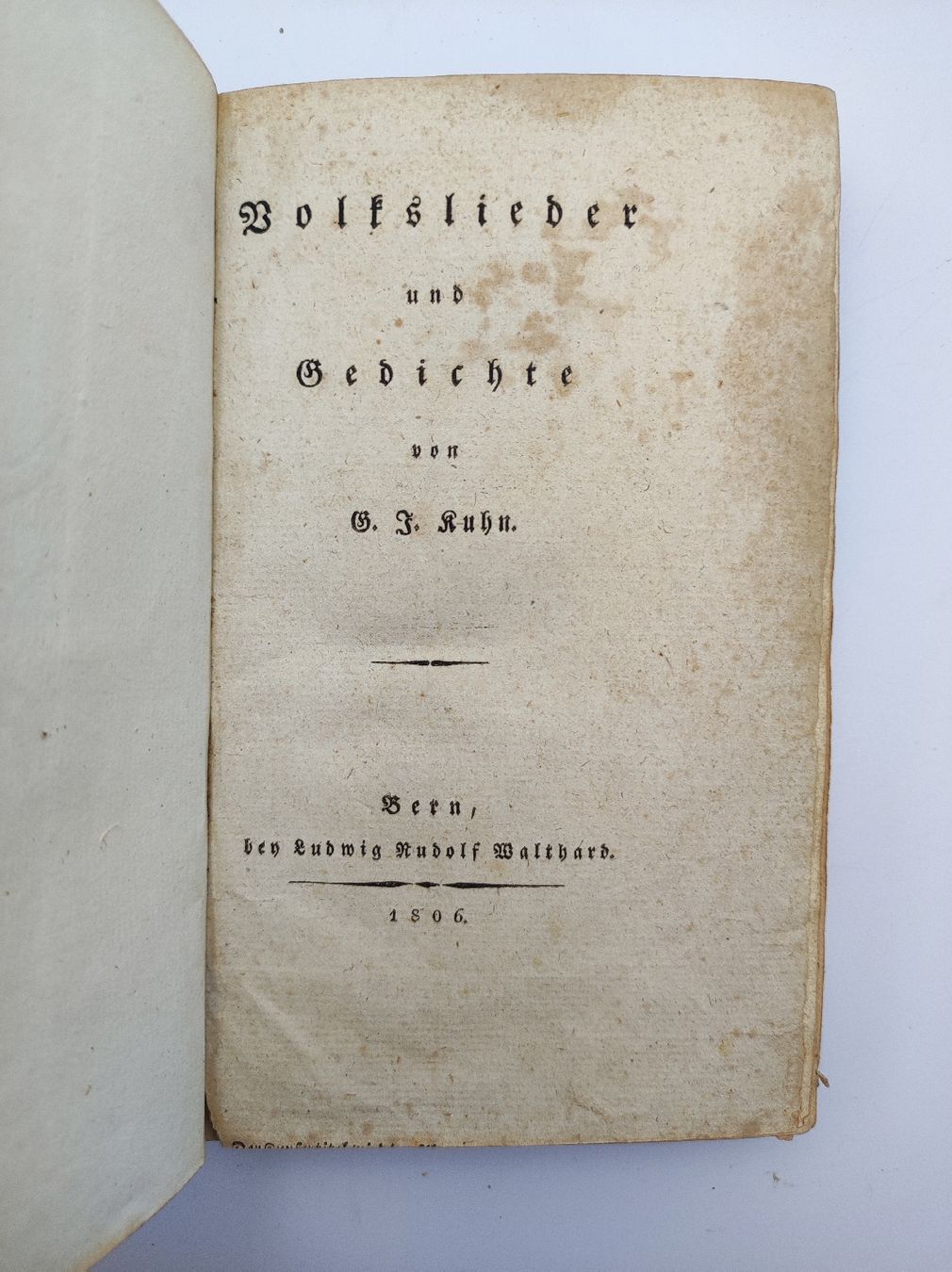 Libri: VOLKSLIEDER& GEDICHTE 1806 – Usato da Goldach venduto da Gaip 2