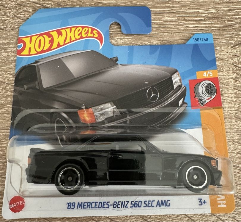 Hot Wheels 2025 - Mercedes-Benz 560 SEC AMG 1989 - Boîtier Protecteur Inclus - Carte Internationale #186/250
