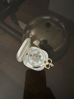 Taschenuhr quadratisch mit Gravur Mechanik silberfarbig