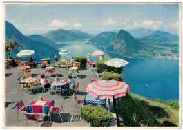 Monte Brè Hotel, Kulmterrasse, gelaufen 1957