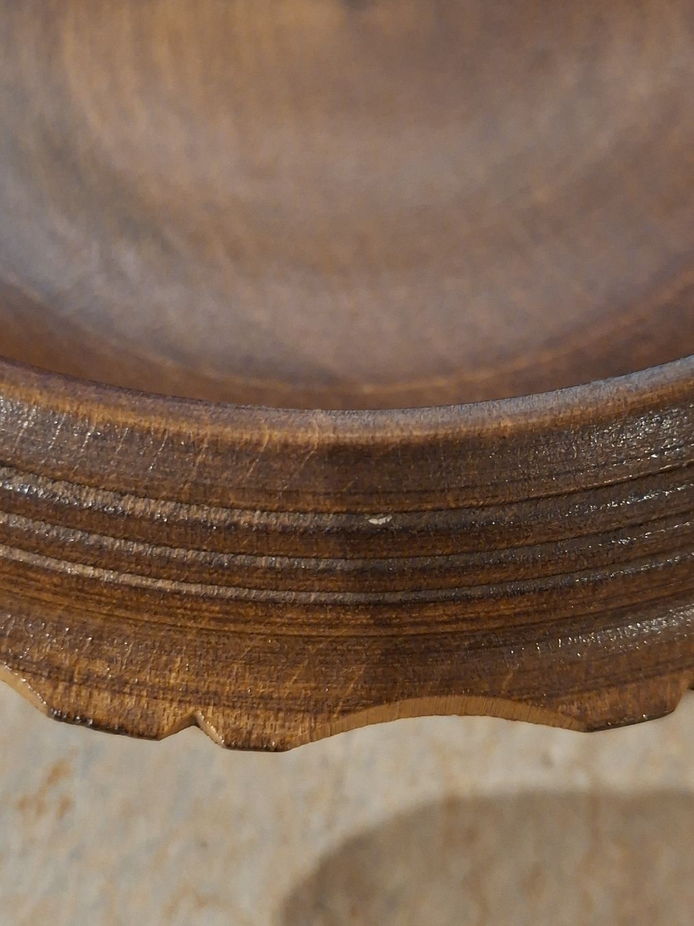 Ciotole: Holzschale mit Deckel, handgeschnitzt, Vintage Look – Usato da Klingnau venduto da vollmond36 7