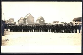 Foto-AK Saarbrücken, Feuerwehrtag, Grup