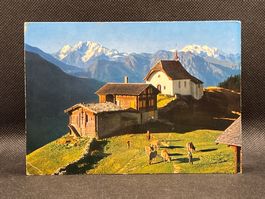 Bettmeralp 1930m (Wallis), Fletschhorn 3996m, Dom 4545m