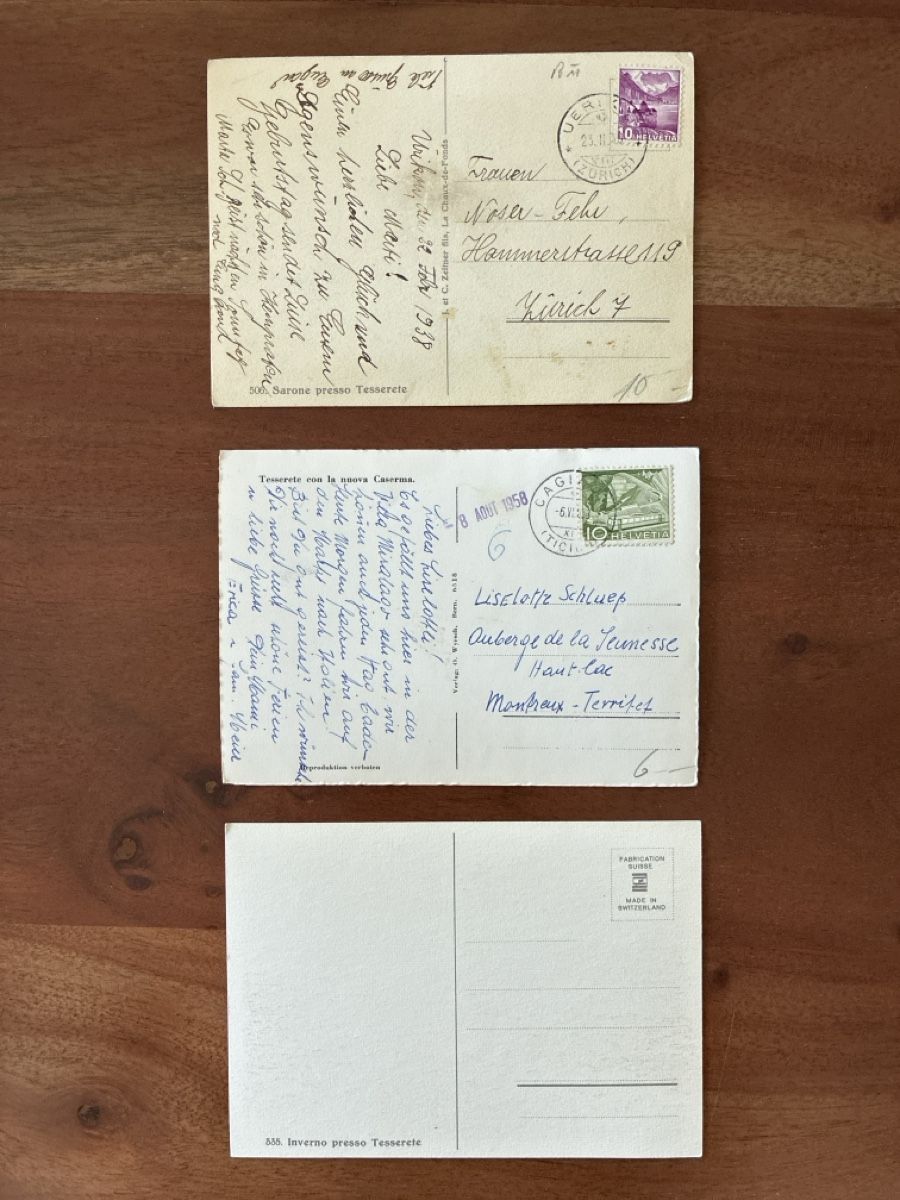 Cartoline postali: 18 Ansichtskarten Schweiz von Tesserete TI – Usato da Oftringen venduto da Cla.vD.74 5