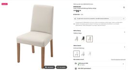 6xIkea BERGMUND Stuhl, neuwertig, Eiche/Hallarp beige!