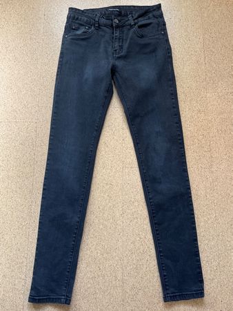 Schwarze Jeans für Damen, elastisch, Gr. 40