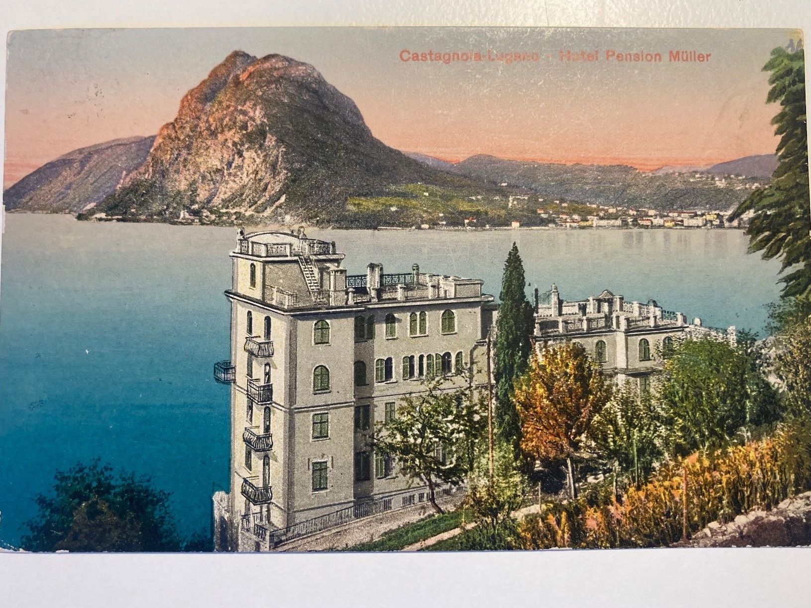 Ansichtskarten: Castagnola-Lugano - Hotel Müller – Gebraucht aus Lumino von Givo
