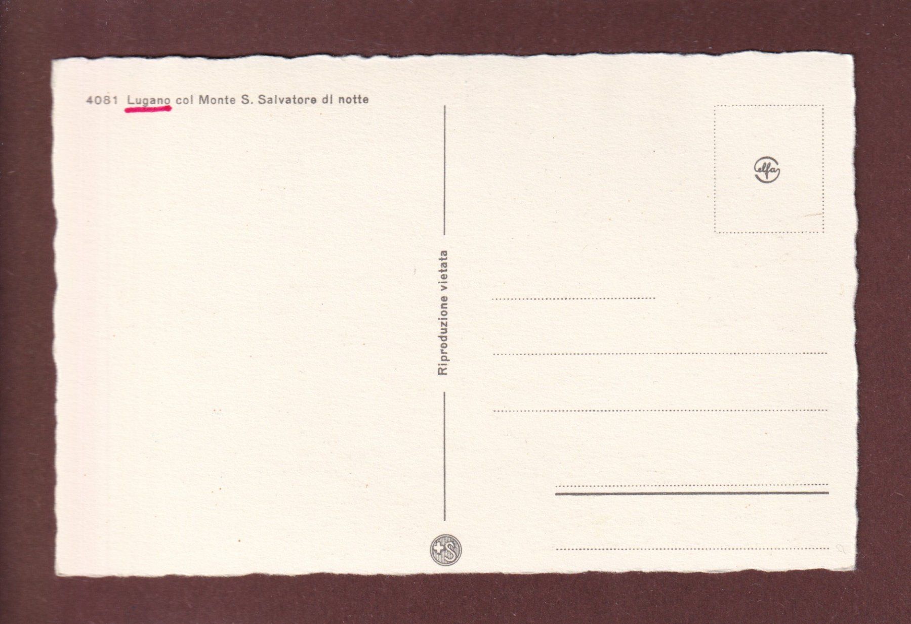 Cartoline postali: LUGANO di notte – Usato da Pully venduto da nicecards 1