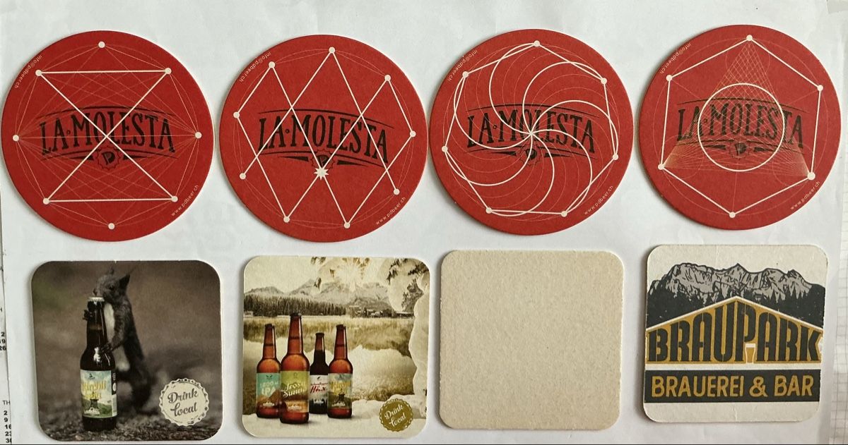 Untersetzer: Schweizer Brauereien Bierdeckeln  – Neu (gemäss Beschreibung) aus Arcegno von Denni 1