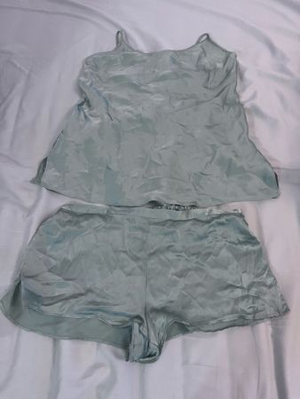 Pyjama Set Damen Top Shorts 100 % Seide Grösse S