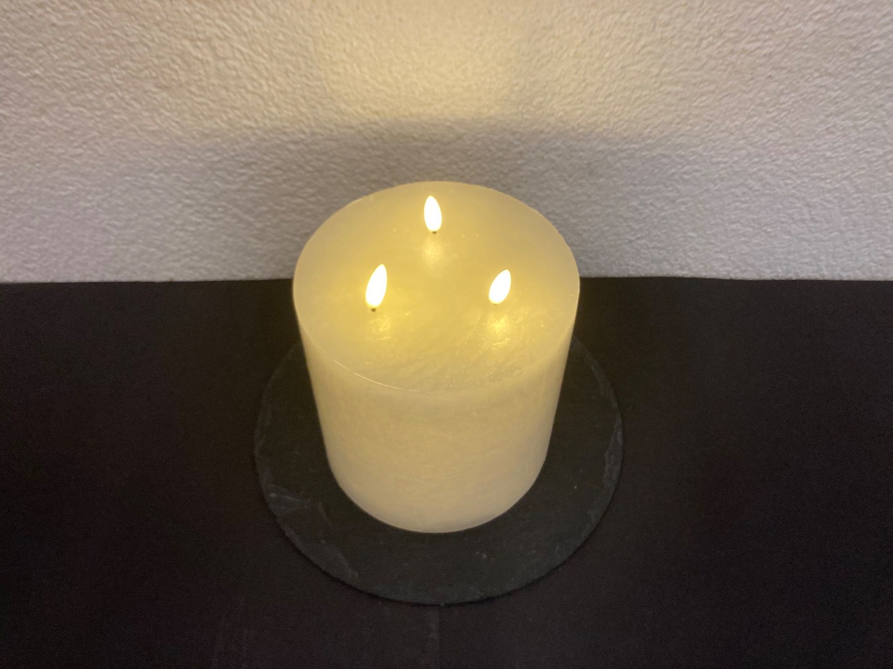 Kerzen: LED Echtwachs 3-Docht Kerze, 15 x 15 cm, creme,Timerfunktion – Neu und originalverpackt aus Neuenhof von jorogo 4