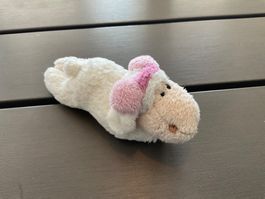 Plüschtier Schaf mit rosa Ohren klein Nici