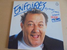 COLUCHE " Enfoirés, excusez-nous  " LP France 1985 (EX)