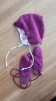 Wollwalkmütze und -handschuhe