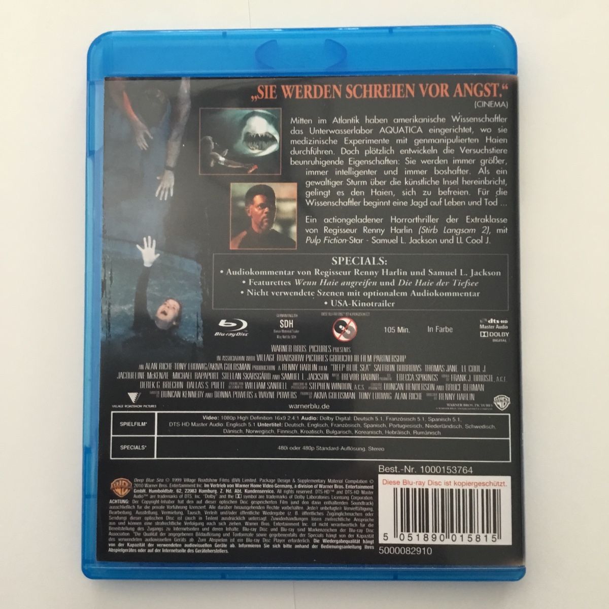 Alle DVDs: Deep Blue Sea - Blu Ray - Neu Wertig – Neu (gemäss Beschreibung) aus Blauen von berlingo65 1