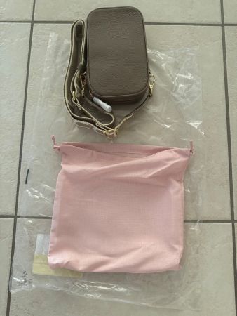 Coccinelle Handytasche/Mini-Umhängetasche Tebe Taupe