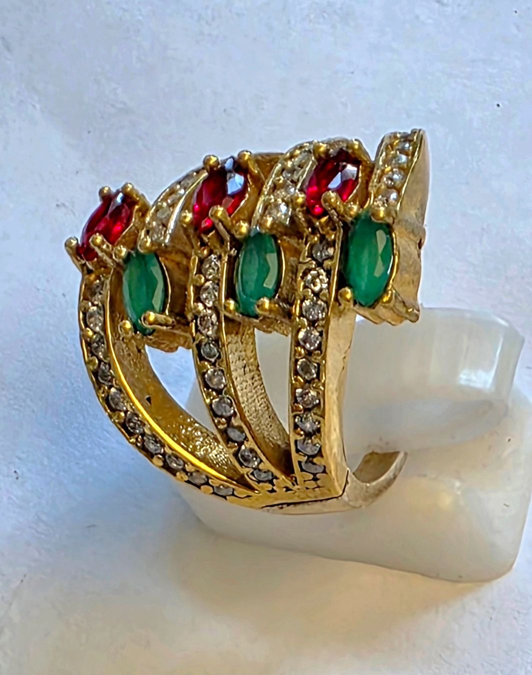 Ringe: Ring mit Granat und Smaragd Steinen 56 – Neu (gemäss Beschreibung) aus Zürich von benedikt12 4