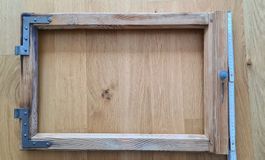 Antiker Holzrahmen mit Beschlägen, Shabby Chic Look