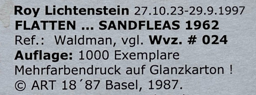Poster & Bilder: Limitierte Auflage, Roy Lichtenstein, Poster Art – Neu (gemäss Beschreibung) aus Weesen von Sombrero22 2